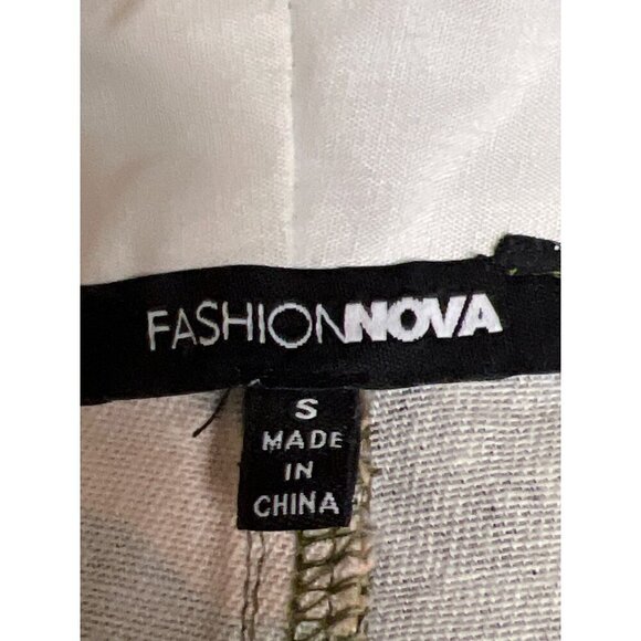 Fashion Nova Orange Camo Capri Pants Tie Hem Women's Size Small - Picture 9 of 11